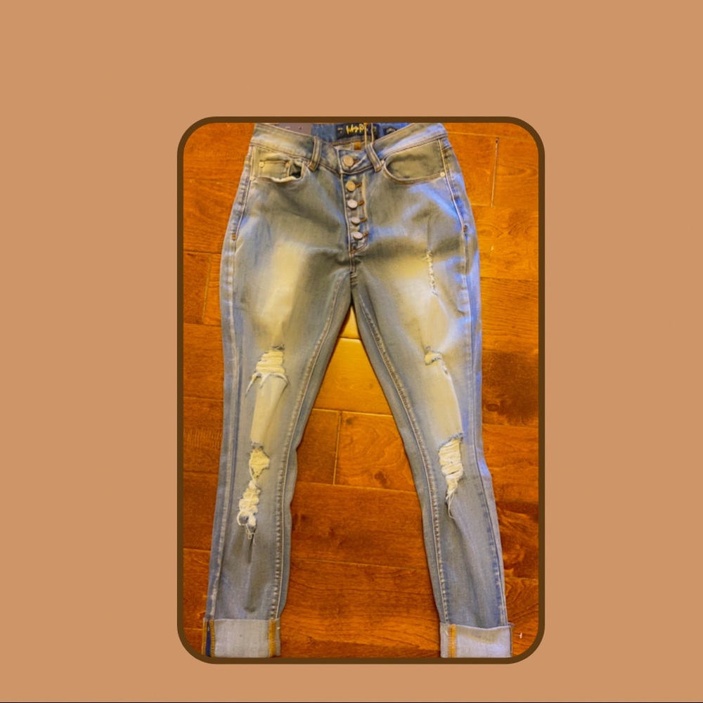 Indigo Rein Ripped Denim Jeans